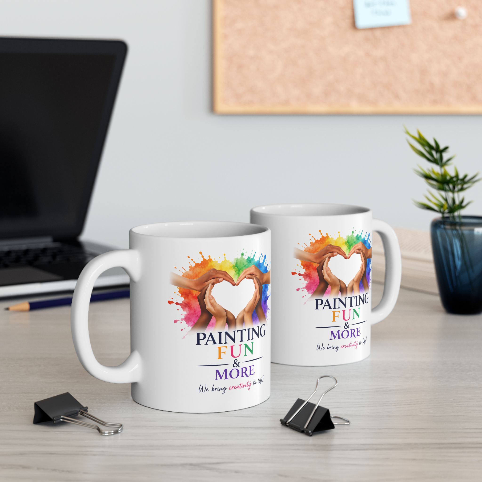 Original Floral Painting Ceramic Mug | Painting Fun & More - Image 3