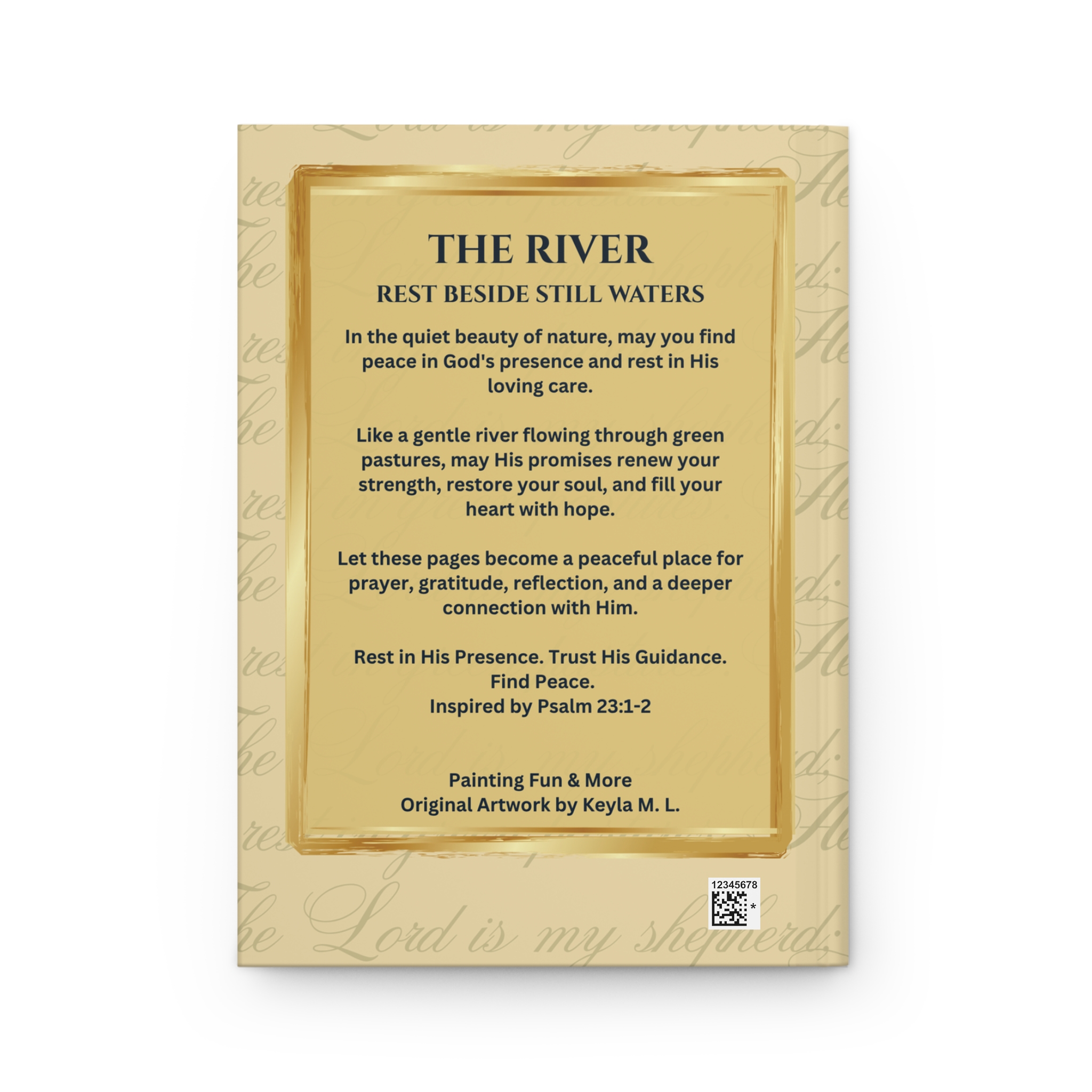 The River – Christian Prayer & Reflection Journal | Psalm 23:1–2 | Hardcover Notebook with Original Artwork - Image 3