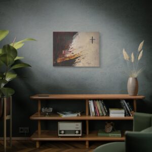 From the Darkness to the Light – Christian Abstract Art Canvas Print | Faith & Hope Wall Decor