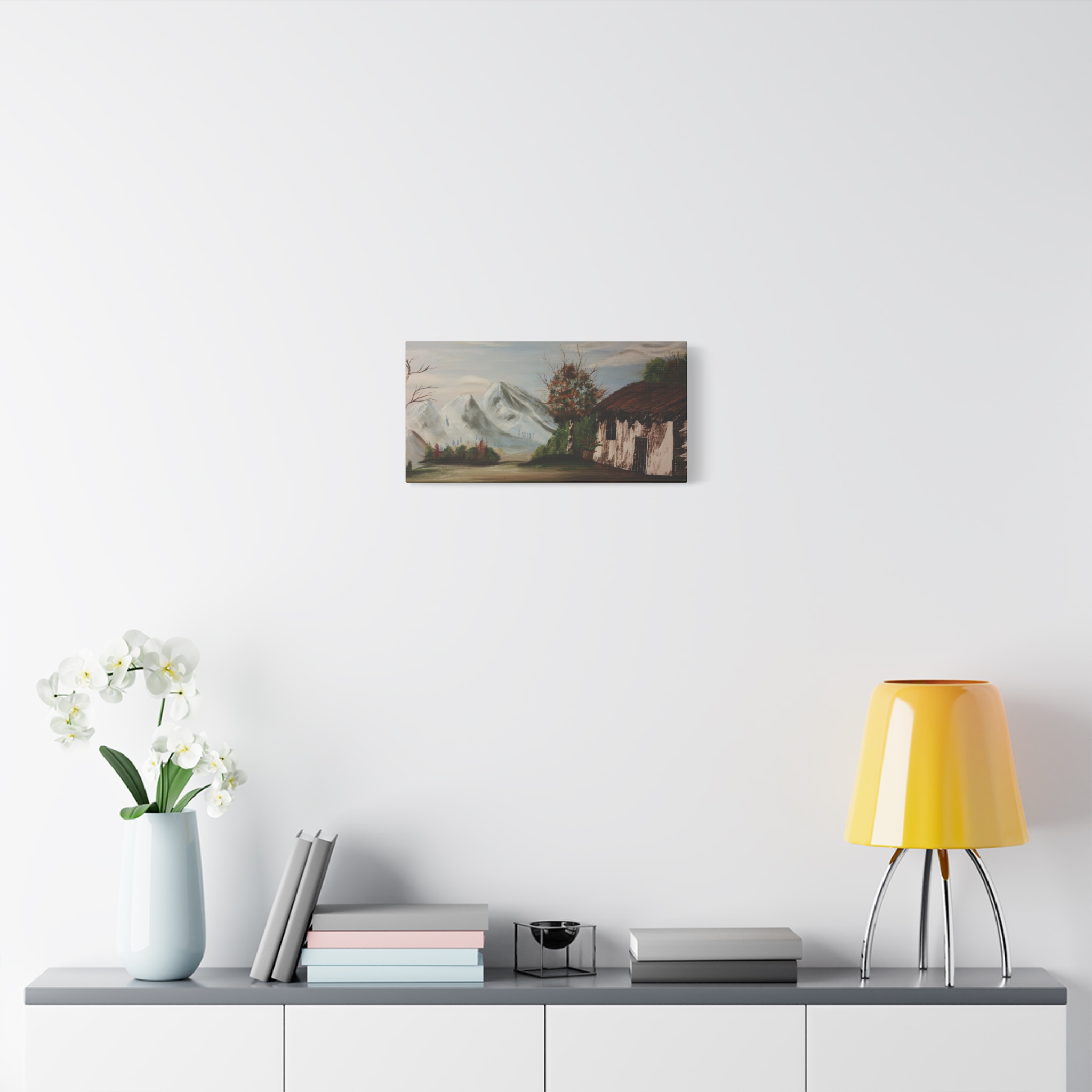 White Mountain – Peaceful Mountain Landscape | Stretched Canvas Wall Art - Image 6