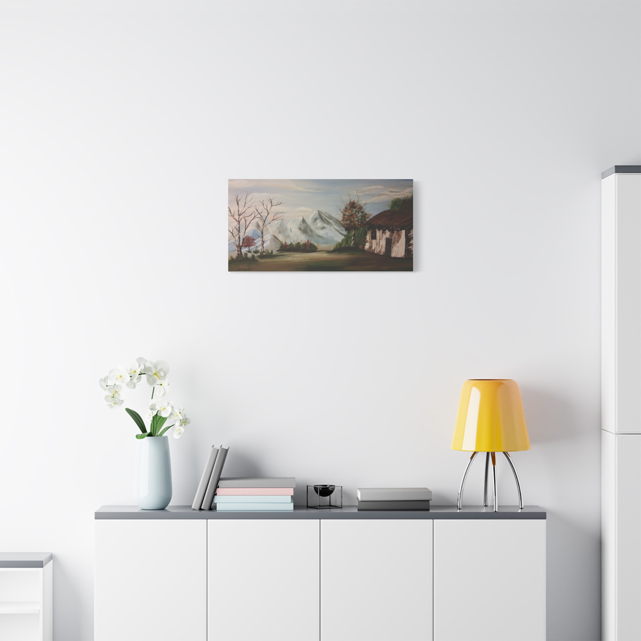 White Mountain – Peaceful Mountain Landscape | Stretched Canvas Wall Art - Image 10