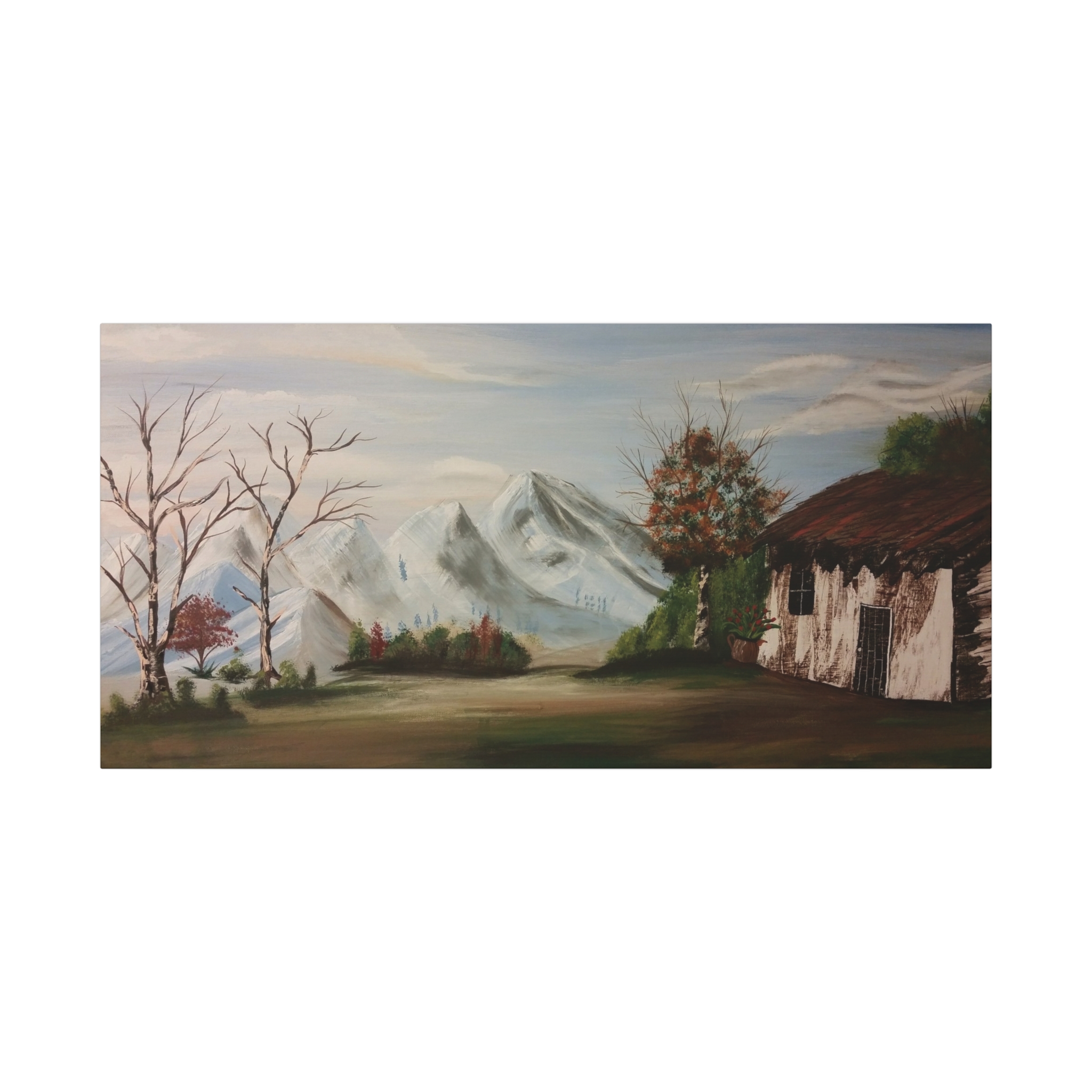 White Mountain – Peaceful Mountain Landscape | Stretched Canvas Wall Art - Image 8