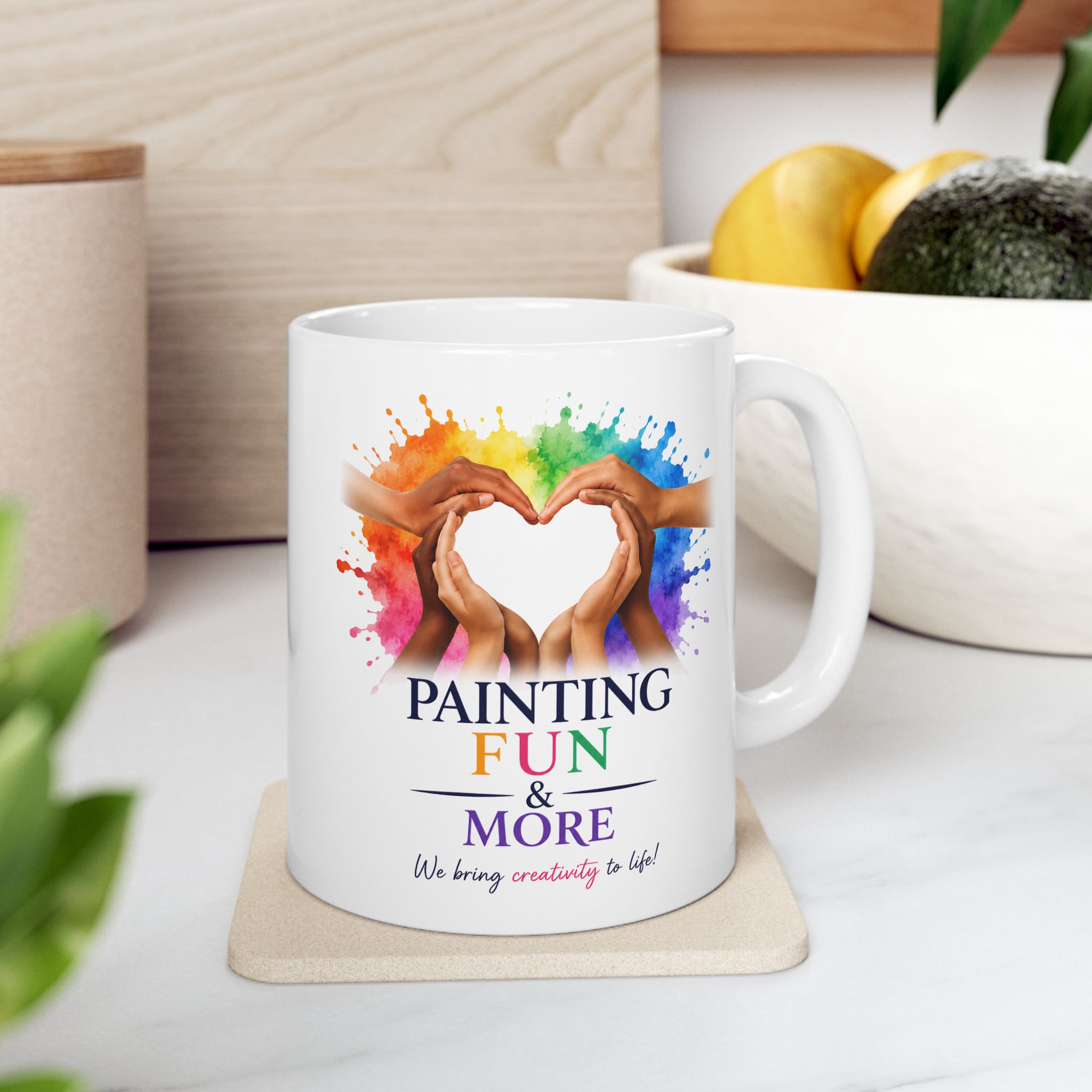 Original Floral Painting Ceramic Mug | Painting Fun & More - Image 2