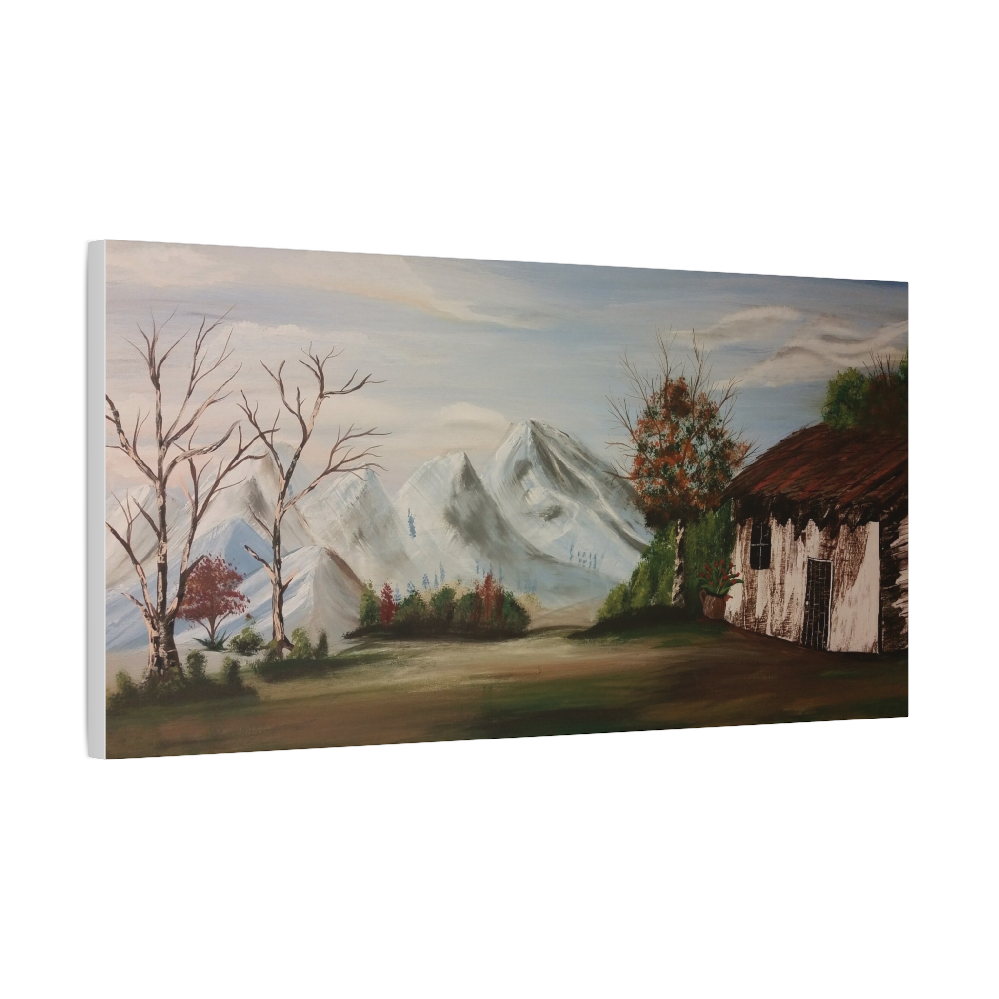 White Mountain – Peaceful Mountain Landscape | Stretched Canvas Wall Art - Image 9