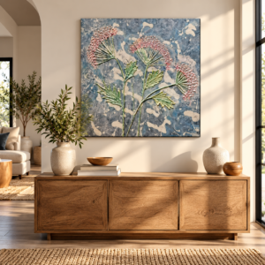 Blush Wildflowers – Floral Canvas Wall Art Print | Painting Fun & More