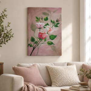 The Roses – Romantic Floral Canvas Wall Art | Painting Fun & More
