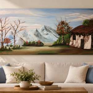 White Mountain – Peaceful Mountain Landscape | Stretched Canvas Wall Art