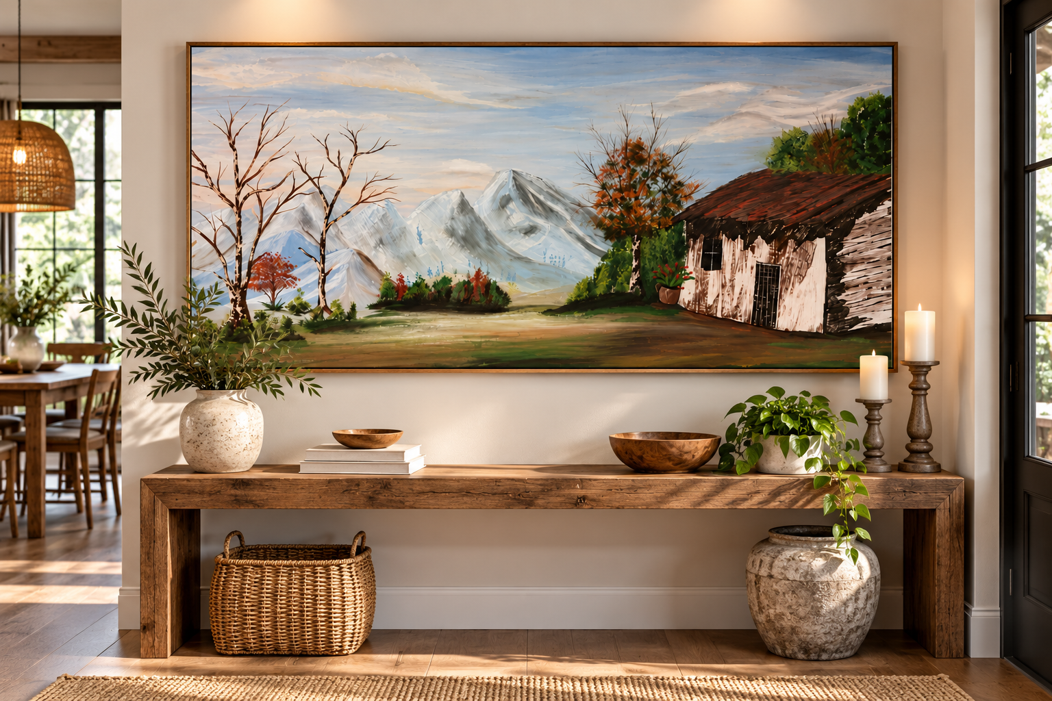White Mountain – Peaceful Mountain Landscape | Stretched Canvas Wall Art - Image 3