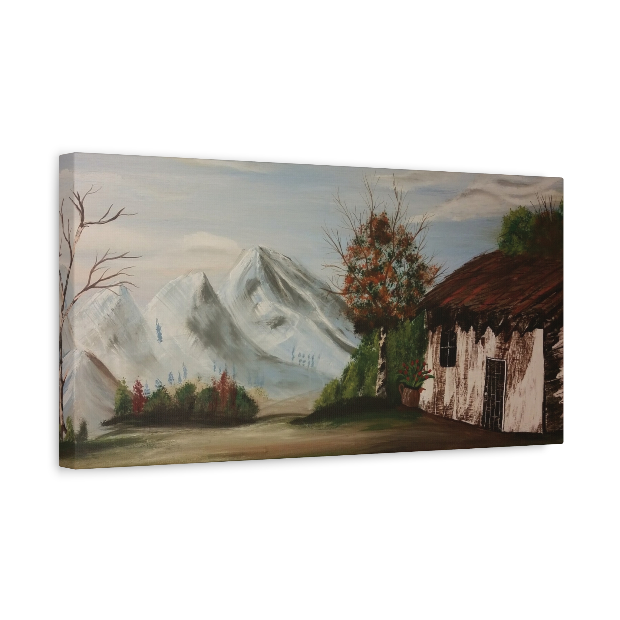 White Mountain – Peaceful Mountain Landscape | Stretched Canvas Wall Art - Image 5