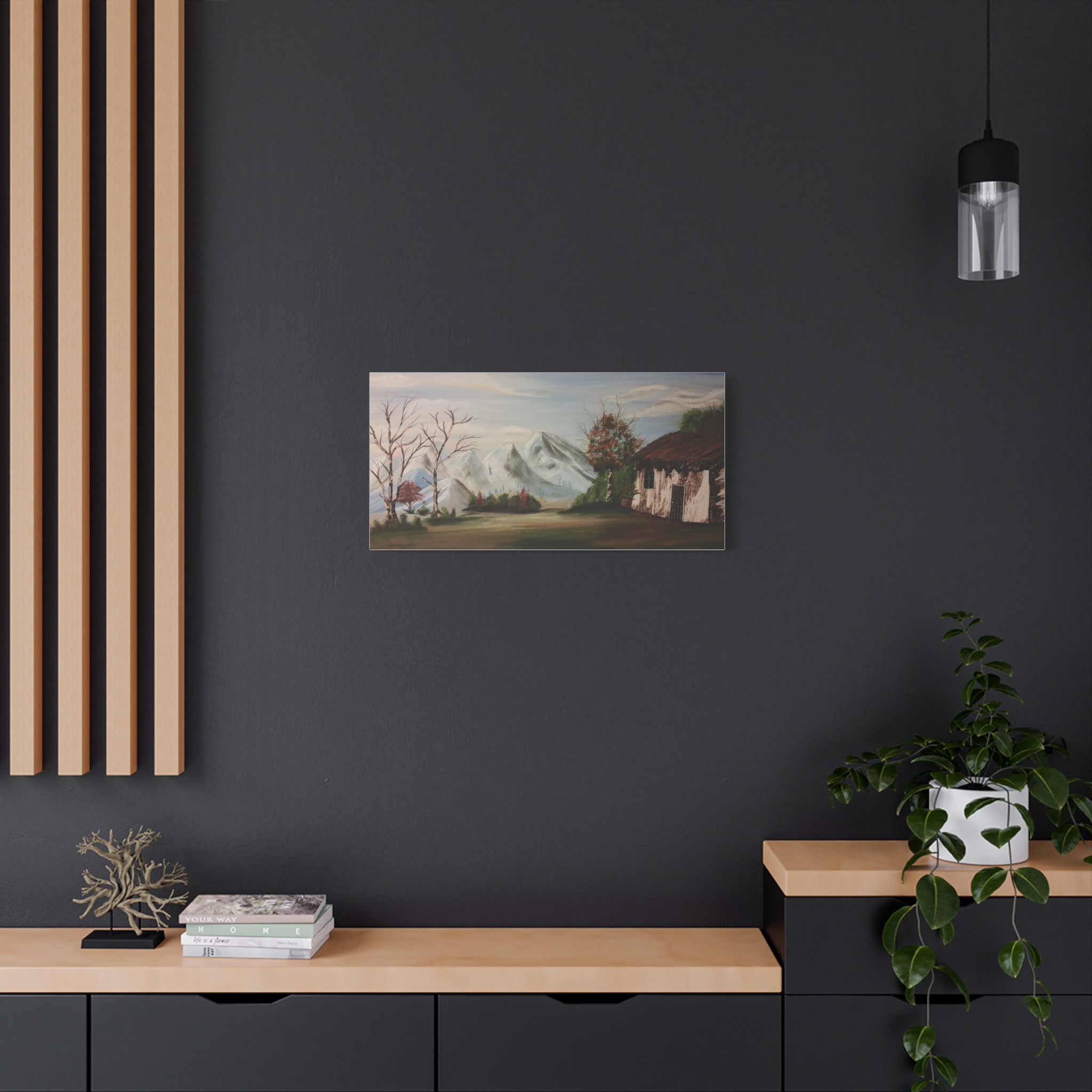 White Mountain – Peaceful Mountain Landscape | Stretched Canvas Wall Art - Image 11