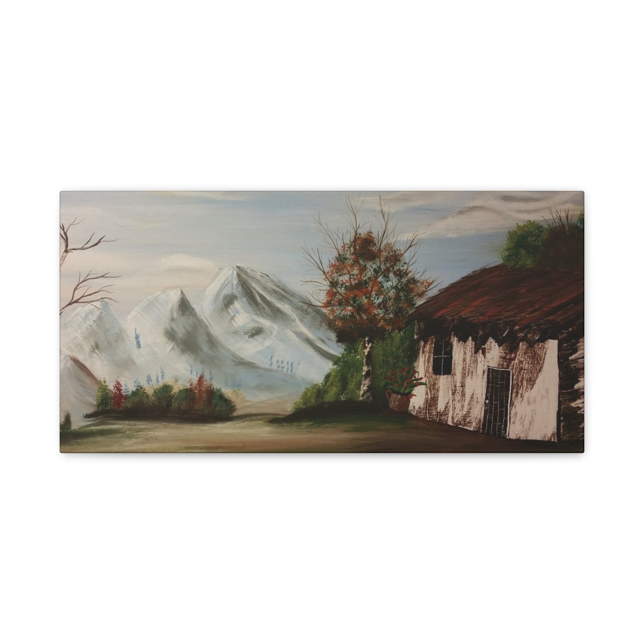 White Mountain – Peaceful Mountain Landscape | Stretched Canvas Wall Art - Image 4