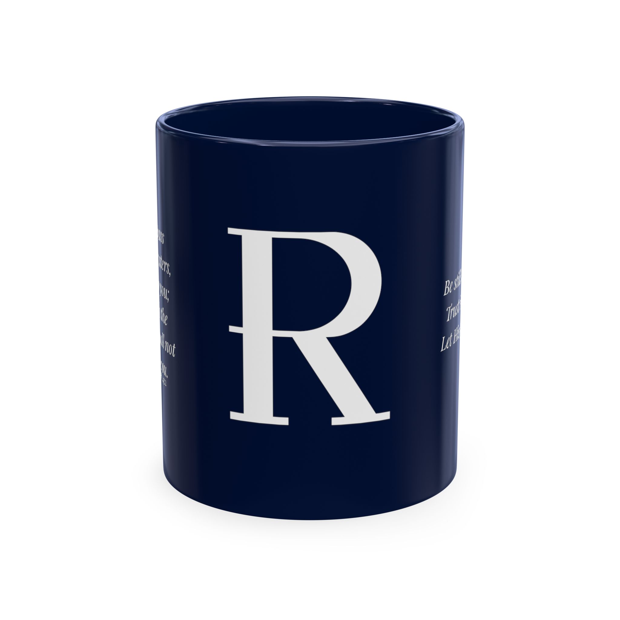 Personalized Initial Christian Coffee Mug | Isaiah 43:2 | 11 DIFFERENT COLORS Faith & Encouragement Gift