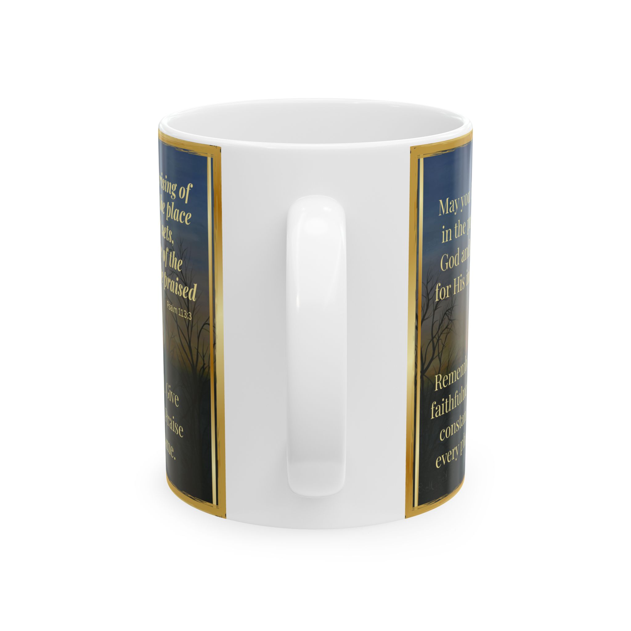 SUNSET – Christian Inspirational Coffee Mug | Psalm 113:3 | Original Sunset Artwork | Faith & Gratitude Gift - Image 2